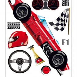 833K ΑΥΤΟΚΟΛΛΗΤΟ ΤΟΙΧΟΥ F1 WALLDECO Α&G  